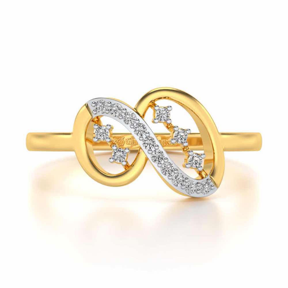 Eshana Silver Ring - Yellow Gold - Image 4