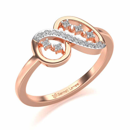 Eshana Silver Ring - Rose Gold - Image 1