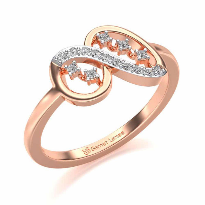 Eshana Silver Ring - Rose Gold - Image 1