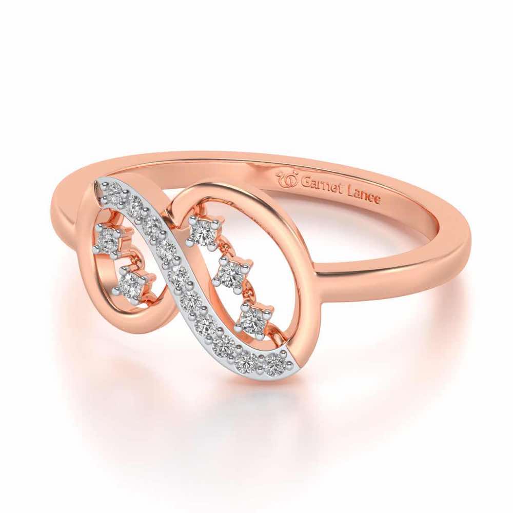 Eshana Silver Ring - Rose Gold - Image 2