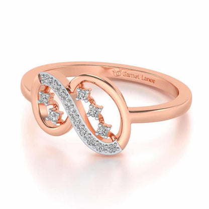 Eshana Silver Ring - Rose Gold - Image 2