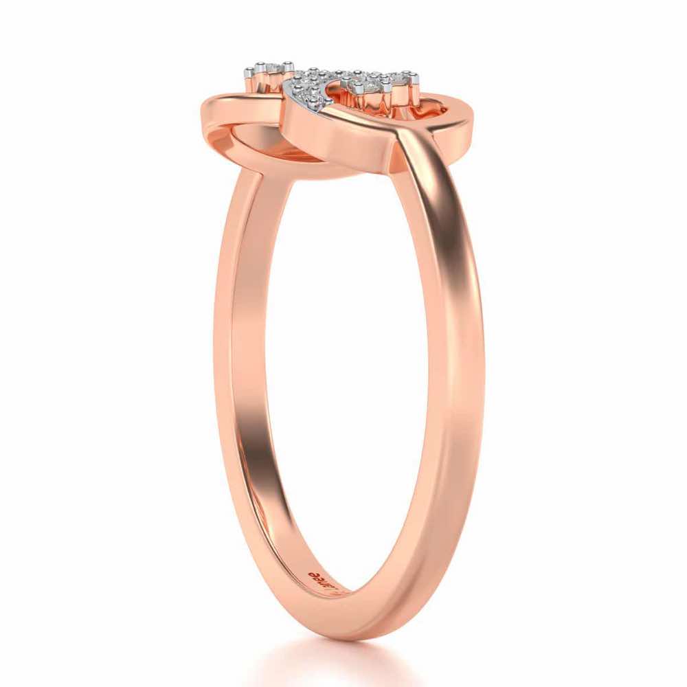 Eshana Silver Ring - Rose Gold - Image 3