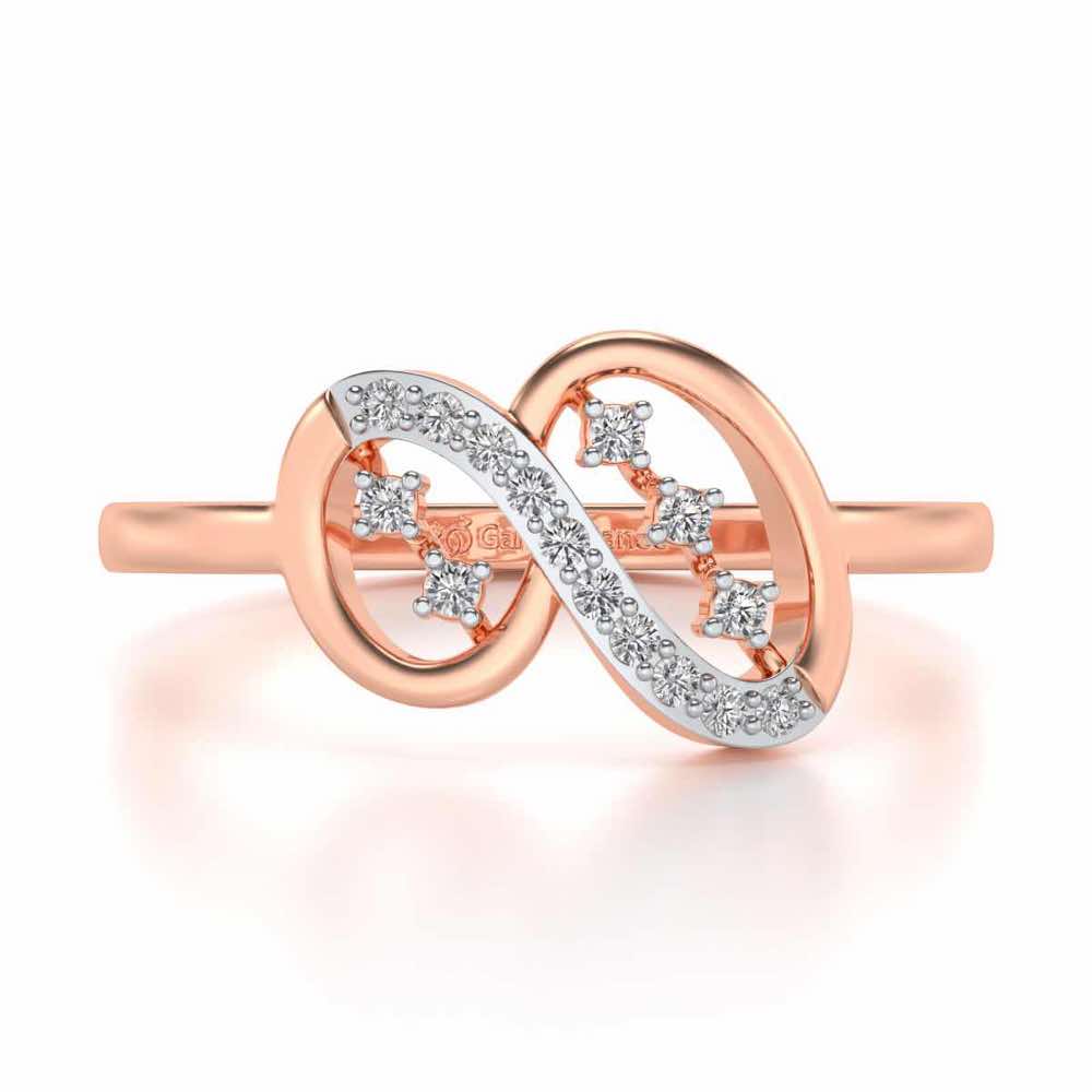 Eshana Silver Ring - Rose Gold - Image 4