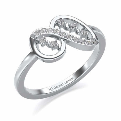 Eshana Silver Ring - White Gold - Image 1