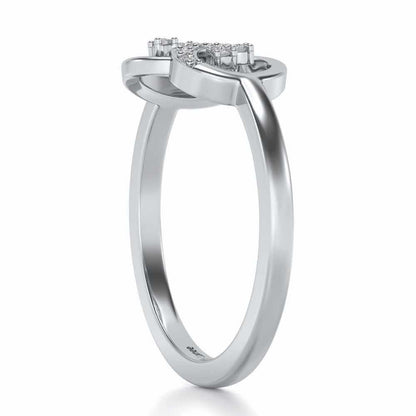 Eshana Silver Ring - White Gold - Image 3