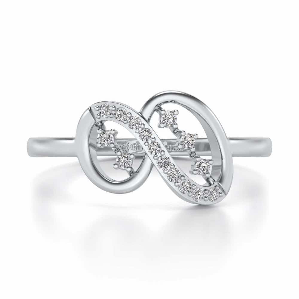 Eshana Silver Ring - White Gold - Image 4