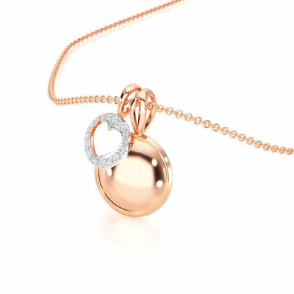 Etched Silver Pendant - Rose Gold - Image 2