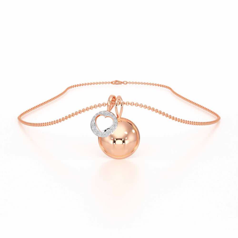 Etched Silver Pendant - Rose Gold - Image 3