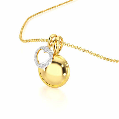 Etched Silver Pendant - Yellow Gold - Image 2