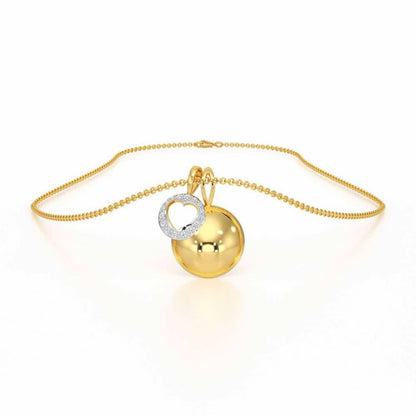 Etched Silver Pendant - Yellow Gold - Image 3