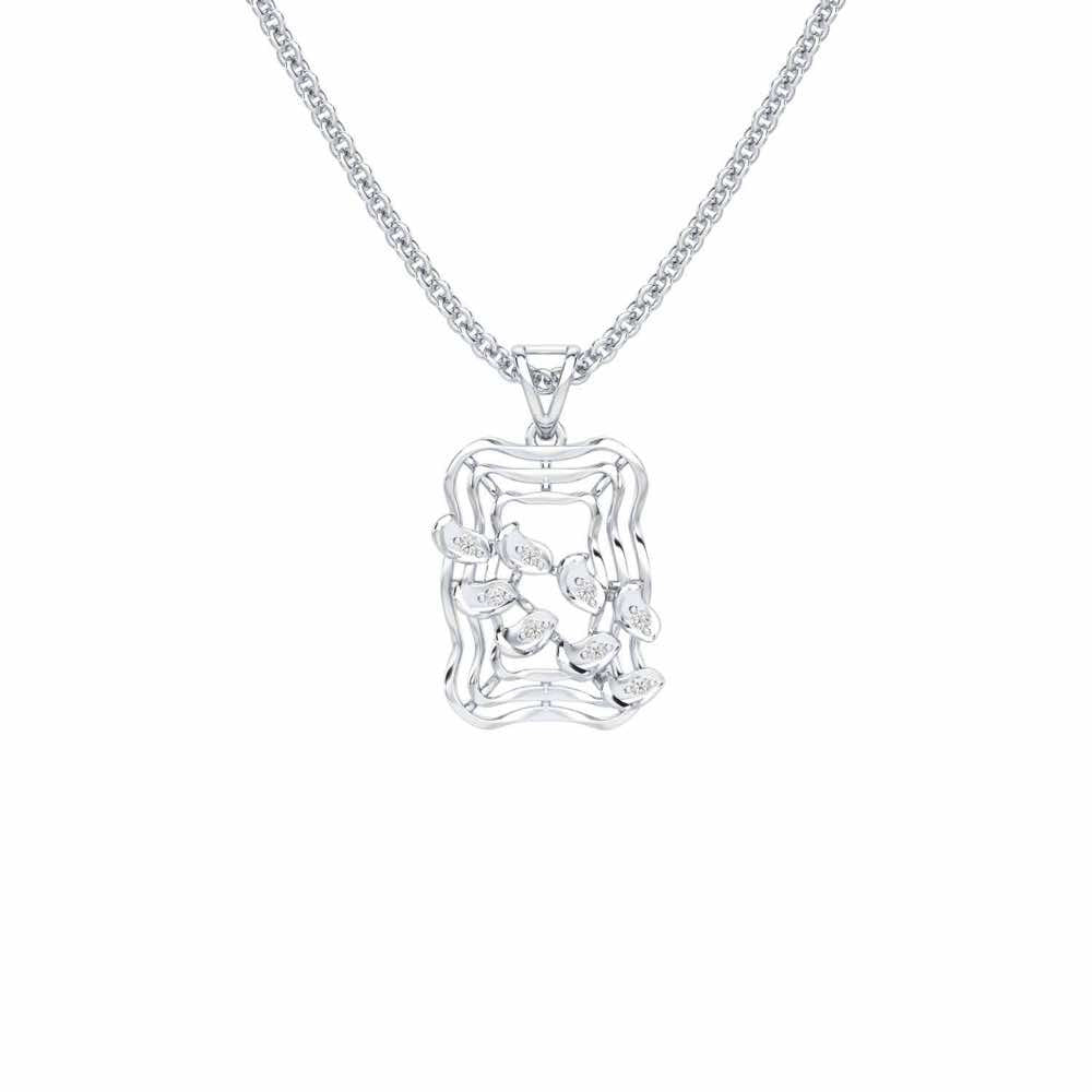 Eternal Charm Silver Pendant - White Gold - Image 1