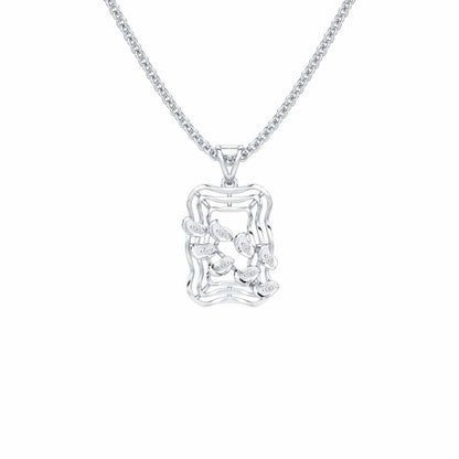 Eternal Charm Silver Pendant - White Gold - Image 1