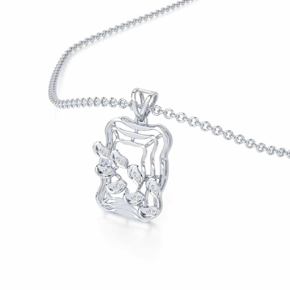 Eternal Charm Silver Pendant - White Gold - Image 2