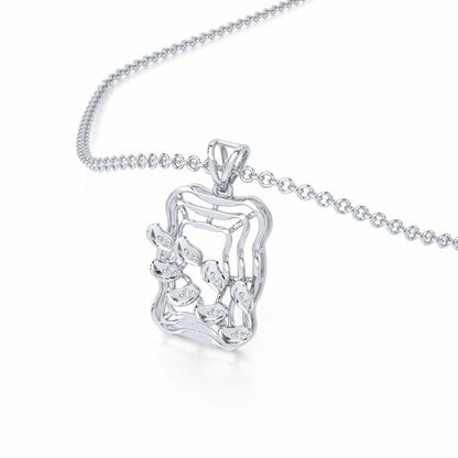 Eternal Charm Silver Pendant - White Gold - Image 2