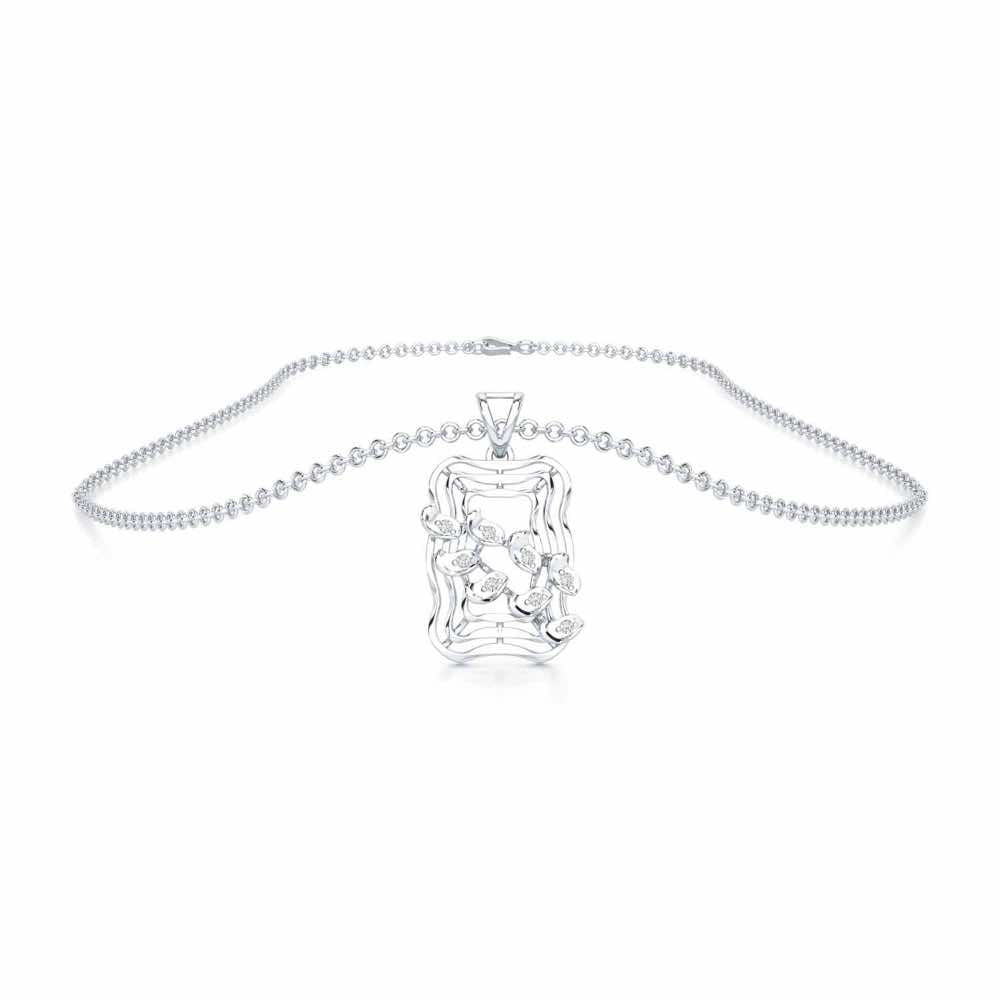 Eternal Charm Silver Pendant - White Gold - Image 3