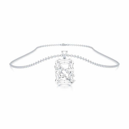Eternal Charm Silver Pendant - White Gold - Image 3