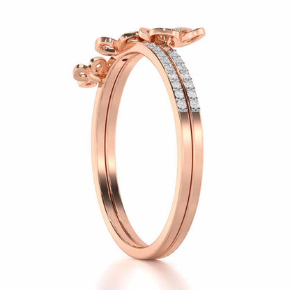 Eternal Elegance Silver Ring - Rose Gold - Image 3