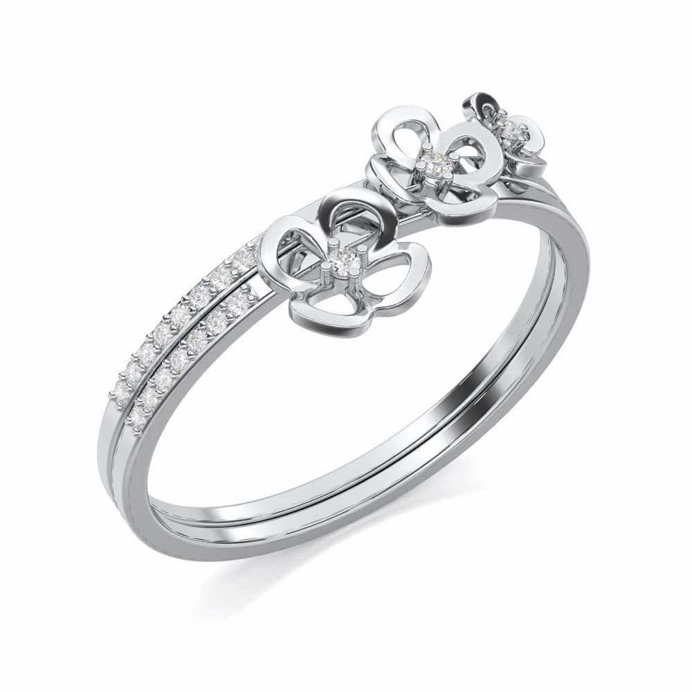 Eternal Elegance Silver Ring - White Gold - Image 1