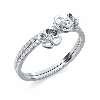 Eternal Elegance Silver Ring - White Gold - Image 1