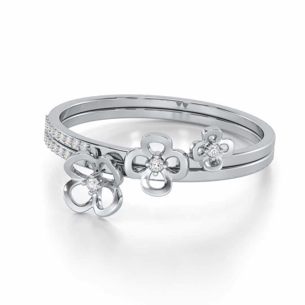Eternal Elegance Silver Ring - White Gold - Image 2