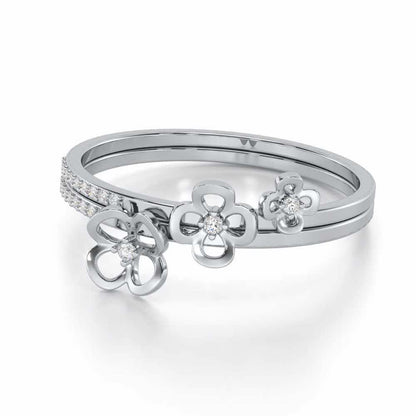 Eternal Elegance Silver Ring - White Gold - Image 2