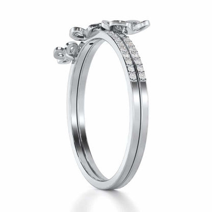 Eternal Elegance Silver Ring - White Gold - Image 3