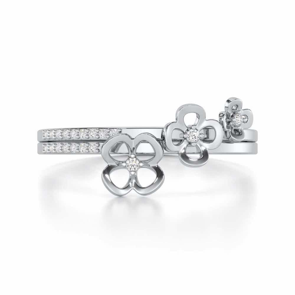 Eternal Elegance Silver Ring - White Gold - Image 4