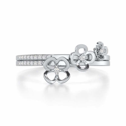 Eternal Elegance Silver Ring - White Gold - Image 4