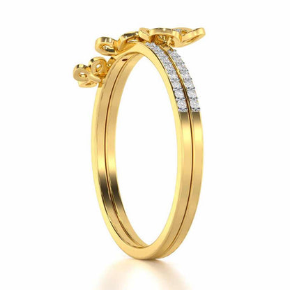 Eternal Elegance Silver Ring - Yellow Gold - Image 3