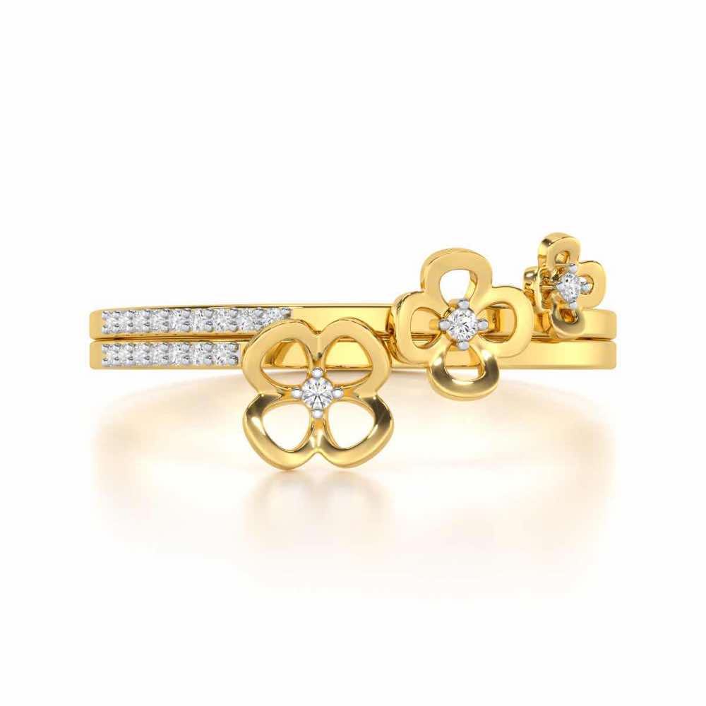 Eternal Elegance Silver Ring - Yellow Gold - Image 4
