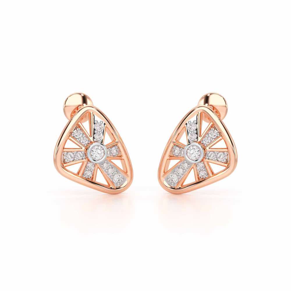 Eternal Glow Silver Earrings - Rose Gold - Image 1