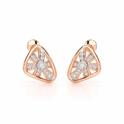 Eternal Glow Silver Earrings - Rose Gold - Image 1