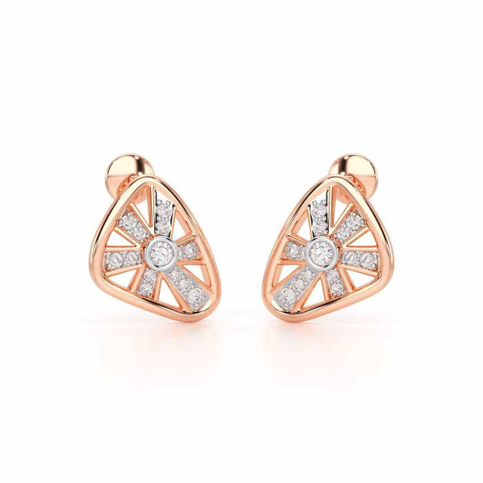 Eternal Glow Silver Earrings - Rose Gold - Image 1