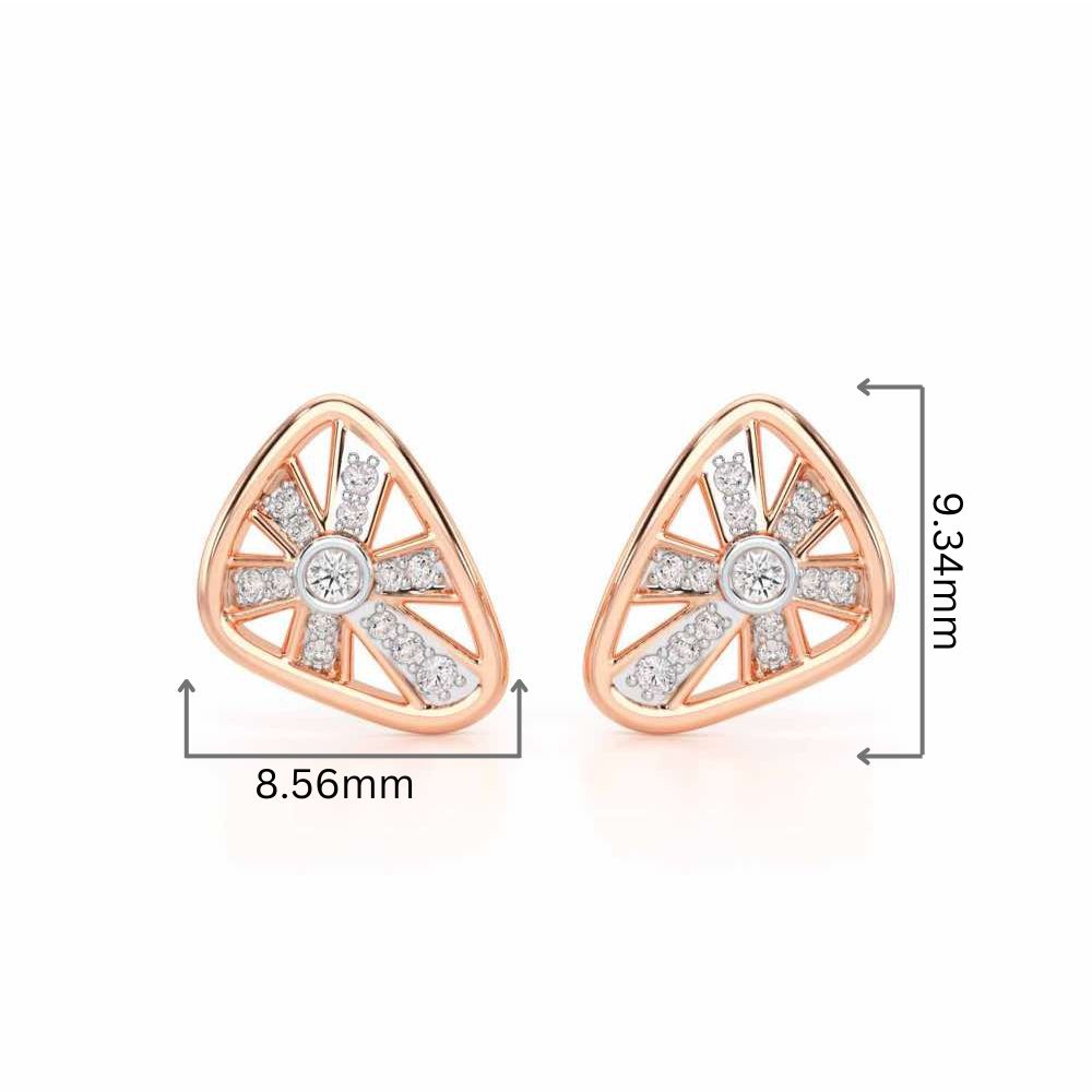 Eternal Glow Silver Earrings - Rose Gold - Image 2