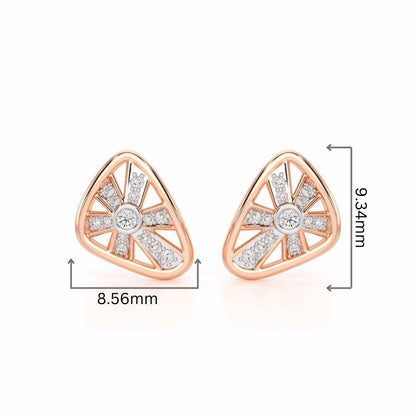 Eternal Glow Silver Earrings - Rose Gold - Image 2