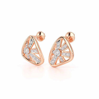 Eternal Glow Silver Earrings - Rose Gold - Image 3