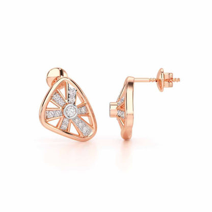 Eternal Glow Silver Earrings - Rose Gold - Image 4