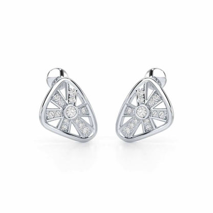 Eternal Glow Silver Earrings - White Gold - Image 1