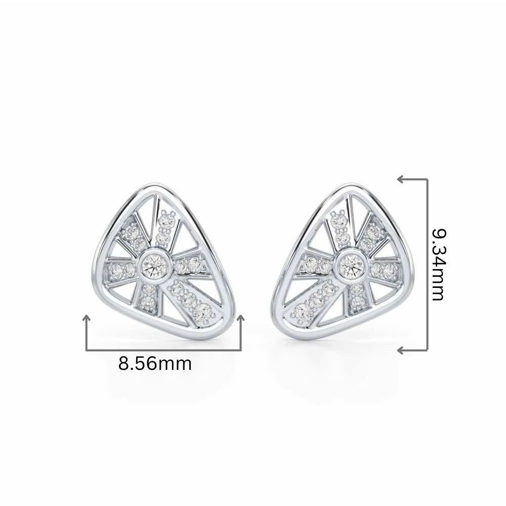 Eternal Glow Silver Earrings - White Gold - Image 2