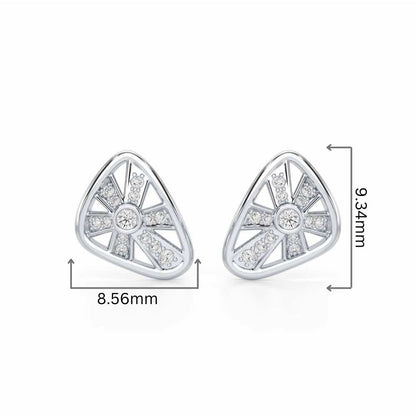 Eternal Glow Silver Earrings - White Gold - Image 2