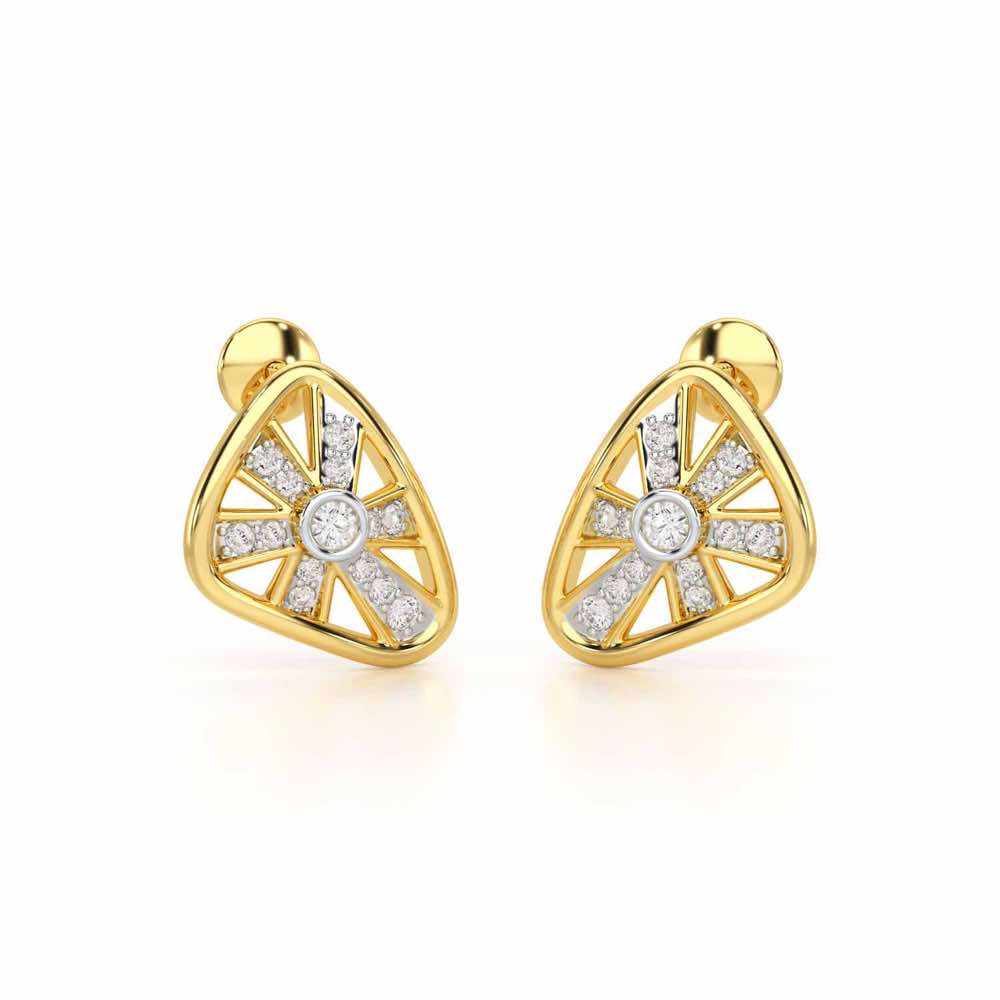 Eternal Glow Silver Earrings - Yellow Gold - Image 1