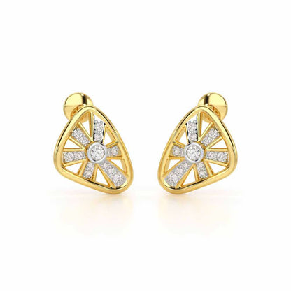 Eternal Glow Silver Earrings - Yellow Gold - Image 1