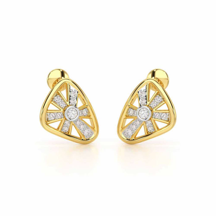 Eternal Glow Silver Earrings - Yellow Gold - Image 1