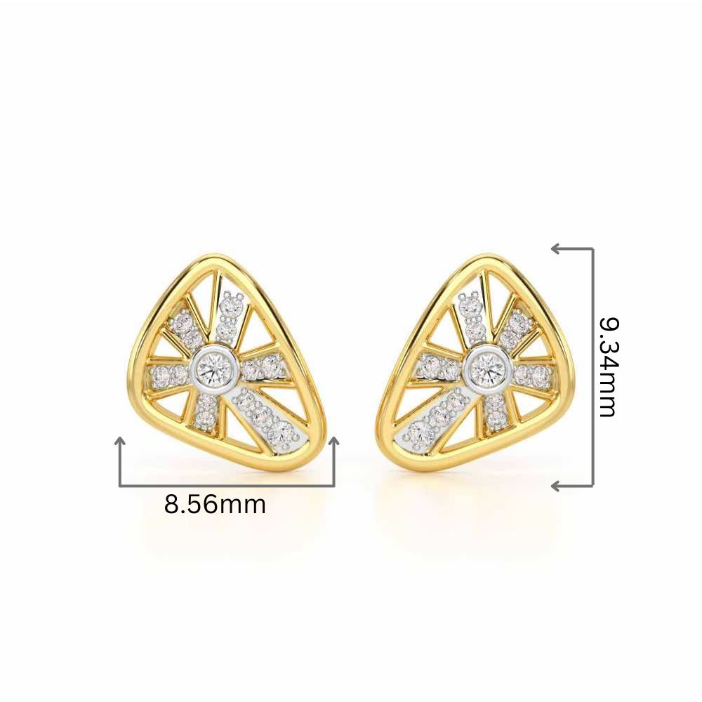 Eternal Glow Silver Earrings - Yellow Gold - Image 2