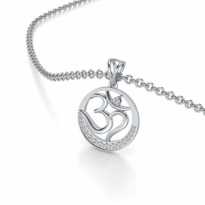 Eternal God Silver Pendant - White Gold - Image 2
