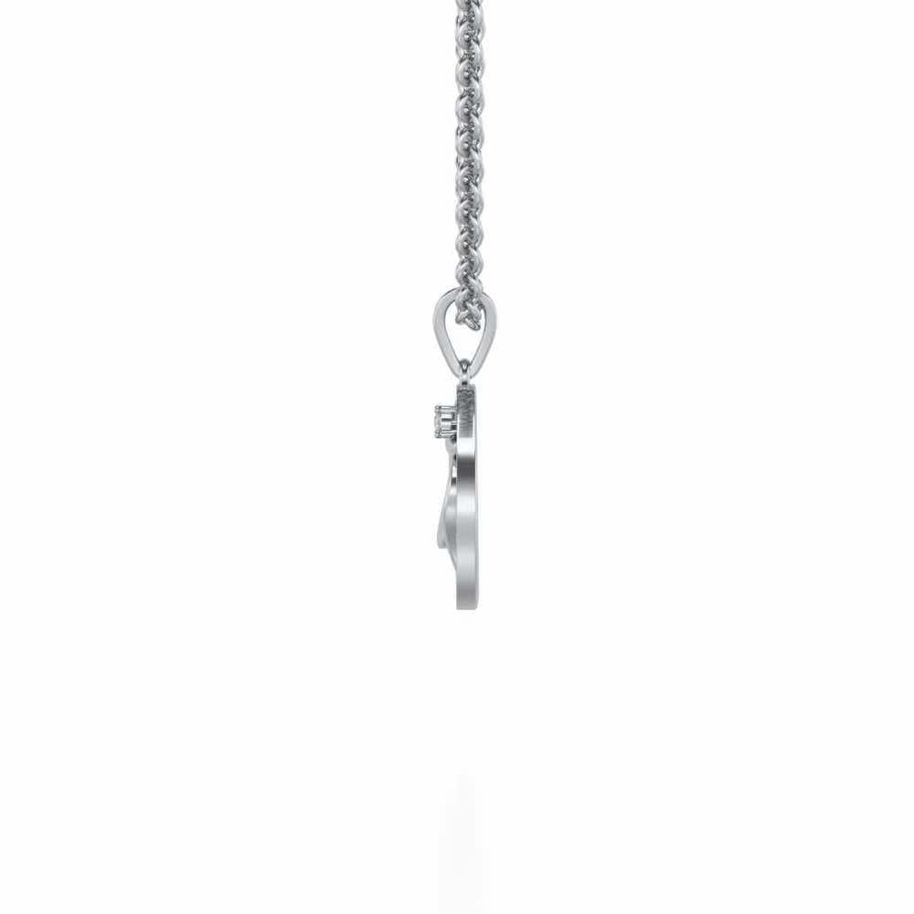 Eternal God Silver Pendant - White Gold - Image 3