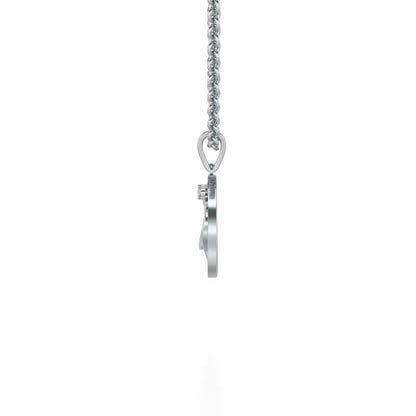 Eternal God Silver Pendant - White Gold - Image 3
