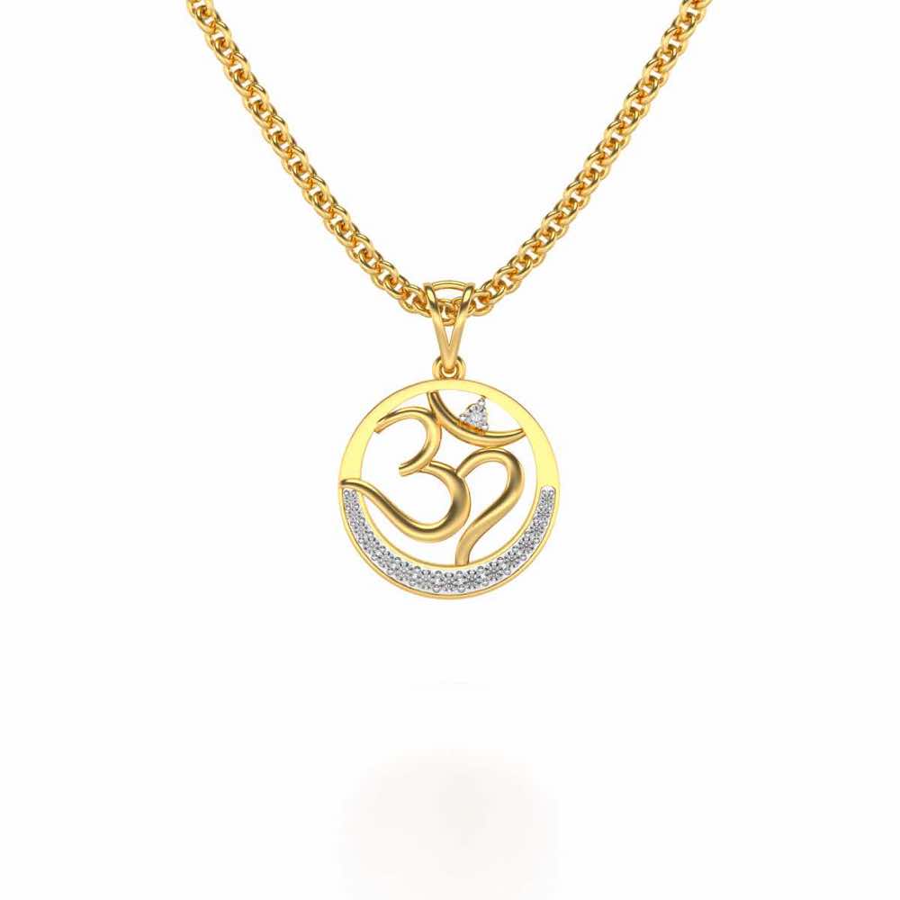 Eternal God Silver Pendant - Yellow Gold - Image 1