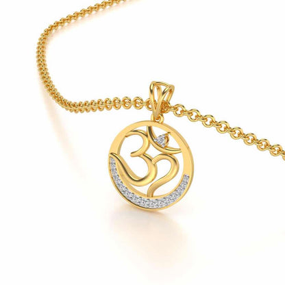 Eternal God Silver Pendant - Yellow Gold - Image 2