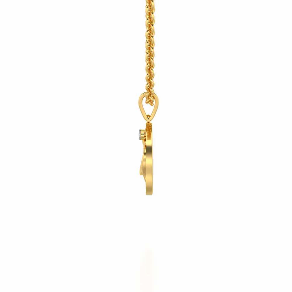Eternal God Silver Pendant - Yellow Gold - Image 3